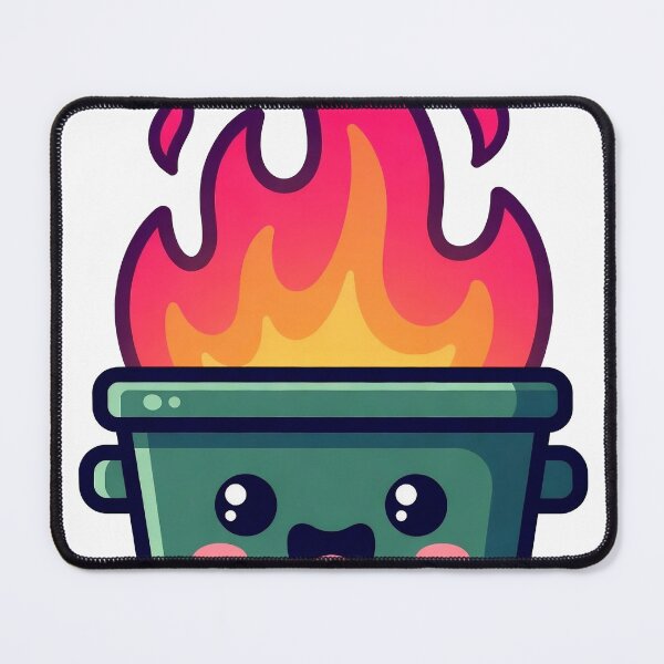 Item preview, Cute Kawaii Dumpster Fire Clean Minimalist Vector designed and sold by Foxiquie | Creative Sticker Studio.