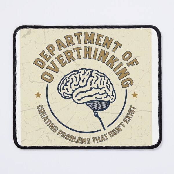 Item preview, Department of Overthinking T-Shirt - Vintage University Crest Tee, Retro 70s 90s Collegiate Style Shirt, Funny Anxiety Sporty Aesthetic Merch designed and sold by NikaRka.