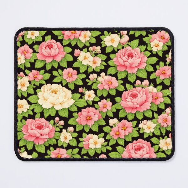 Item preview, Vintage Romantic Pink Peony Pattern - Summer Floral Wallpaper designed and sold by Bela Ambrus.