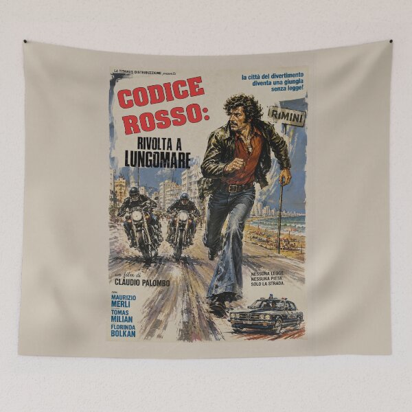 Item preview, Codice Rosso: Rivolta a Lungomare Poster, Vintage Poliziottesco Movie Poster designed and sold by Histoire s du Cinéma B.