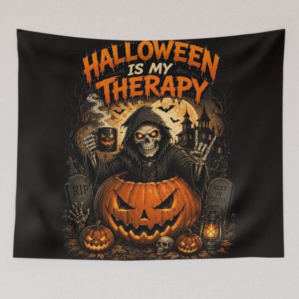 Item preview, HALLOWEEN IS MY THERAPY designed and sold by Brejko.