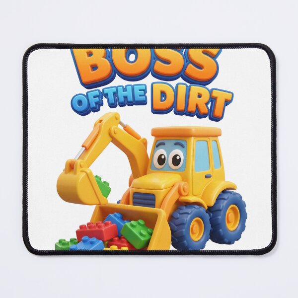 Item preview, Cute 3D Cartoon Excavator Tractor - Boss Of The Dirt designed and sold by colormystory.