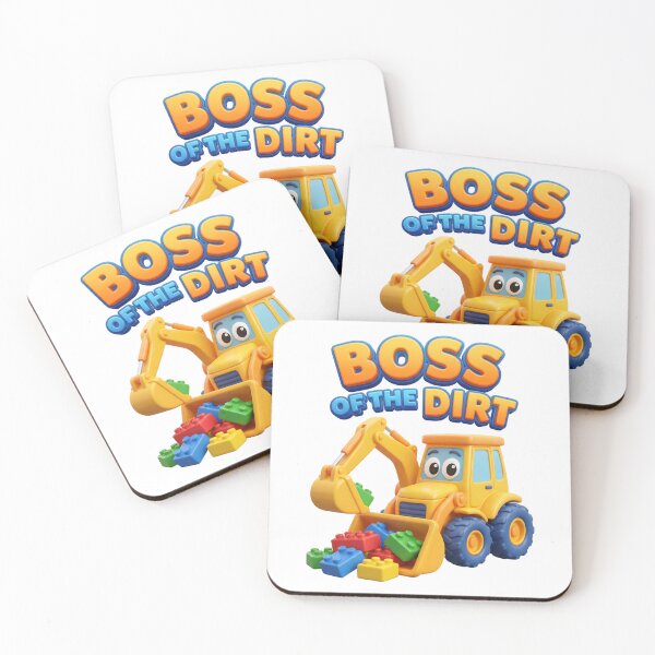 Item preview, Cute 3D Cartoon Excavator Tractor - Boss Of The Dirt designed and sold by colormystory.