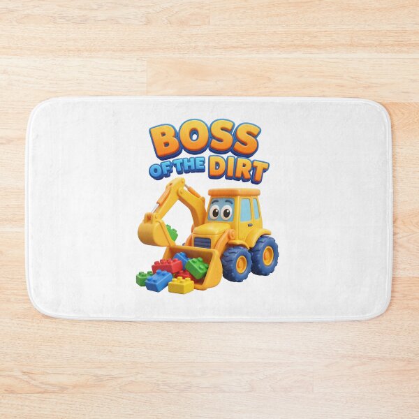 Item preview, Cute 3D Cartoon Excavator Tractor - Boss Of The Dirt designed and sold by colormystory.