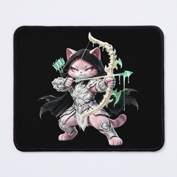 Item preview, Felis Margarita Archer - Pink Silver Ranger Cat designed and sold by ABYSSLAB.