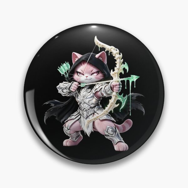 Item preview, Felis Margarita Archer - Pink Silver Ranger Cat designed and sold by ABYSSLAB.