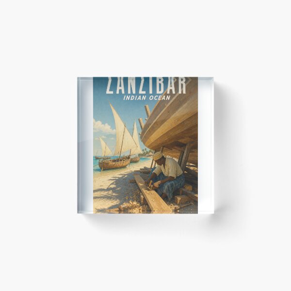 Item preview, Zanzibar Tanzania Travel Souvenir - Vintage Illustration designed and sold by VisualArtsOasis.