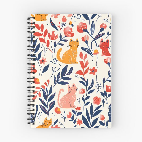 Item preview, Floral Folk Cat Pattern designed and sold by xiao xuans.