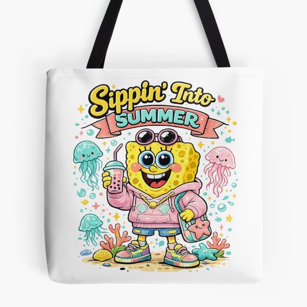 Item preview, Sippin' Into Summer Cute Cartoon Beach Design | Summer Vacation & Tropical Vibes designed and sold by Rx Graphic Studio.