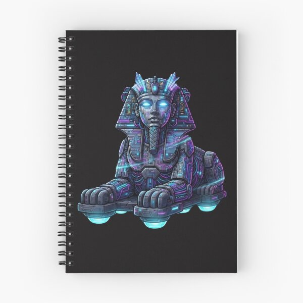 Item preview, Cyberpunk Sphinx Automaton Futuristic Ancient Egypt Art designed and sold by alalame.