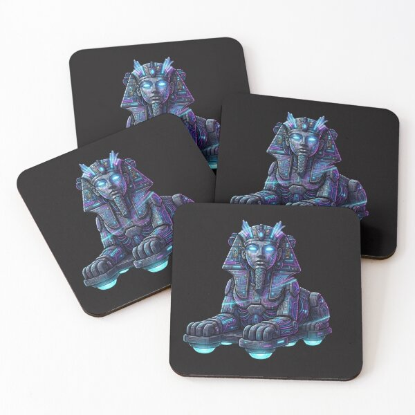 Item preview, Cyberpunk Sphinx Automaton Futuristic Ancient Egypt Art designed and sold by alalame.