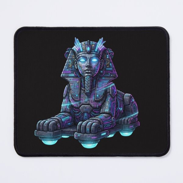 Item preview, Cyberpunk Sphinx Automaton Futuristic Ancient Egypt Art designed and sold by alalame.