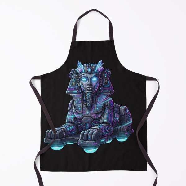 Item preview, Cyberpunk Sphinx Automaton Futuristic Ancient Egypt Art designed and sold by alalame.