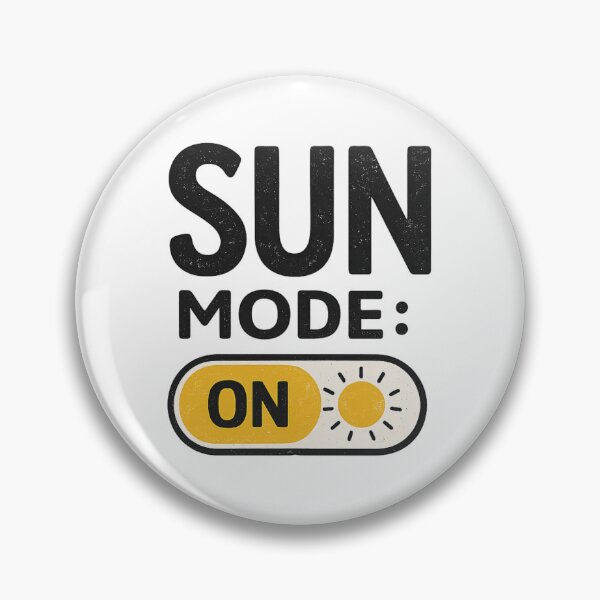 Item preview, Sun Mode On Minimalist Summer Toggle Button Retro Sunshine Graphic designed and sold by MartBook.