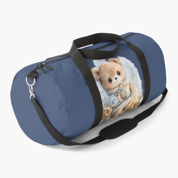 Item preview, Chibi Teddy Bear Watercolor – Cozy Winter Bear with Hot Chocolate Christmas Art designed and sold by MagicMakerPh.