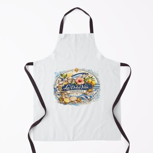 Item preview, Elegant La Dolce Vita Mediterranean Sardines Illustration designed and sold by NinaVibeStudio.