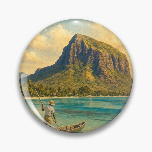 Item preview, Mauritius Travel Souvenir - Vintage Illustration designed and sold by VisualArtsOasis.