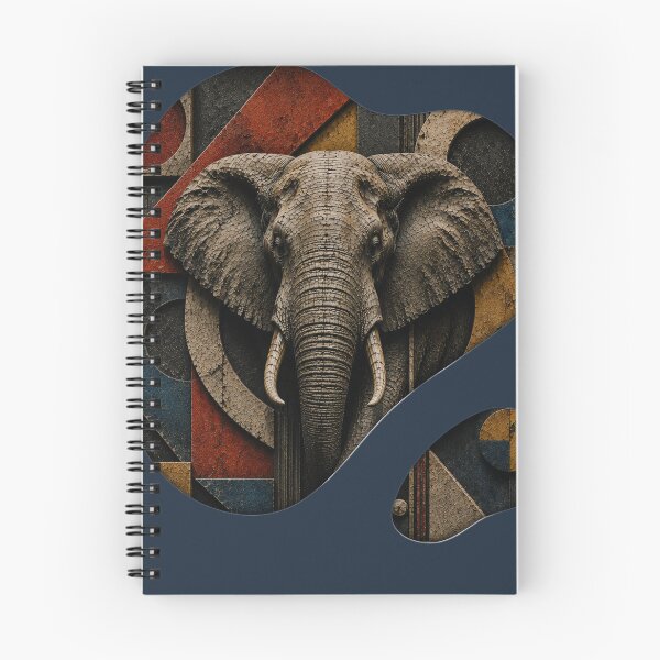 Item preview, Deep Work Engineer Geometric Elephant Stone Relief Poster Wall Art designed and sold by SavannaStrikes.