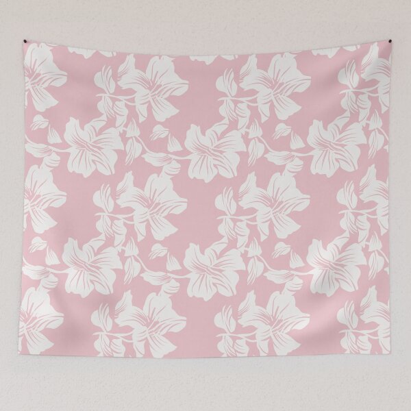 Item preview, Pink Floral Pattern Elegant Silhouette Botanical Art designed and sold by Zaya_art.