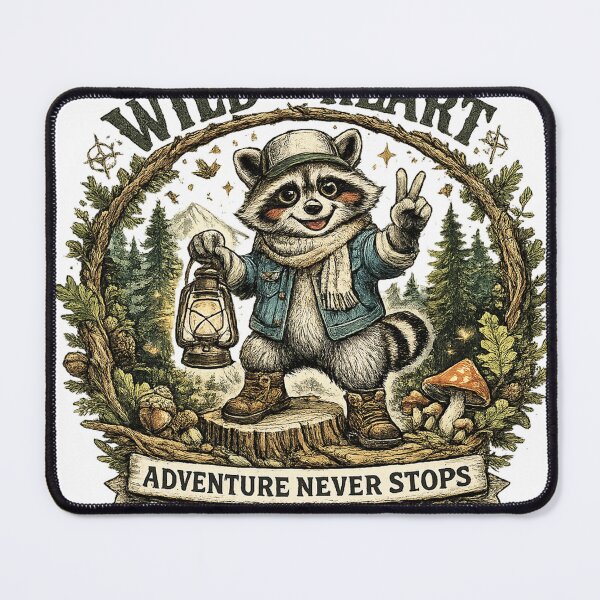 Item preview, Wild at Heart Adventure Never Stops | Cute Raccoon Camping & Hiking Vintage Nature Design designed and sold by Rx Graphic Studio.