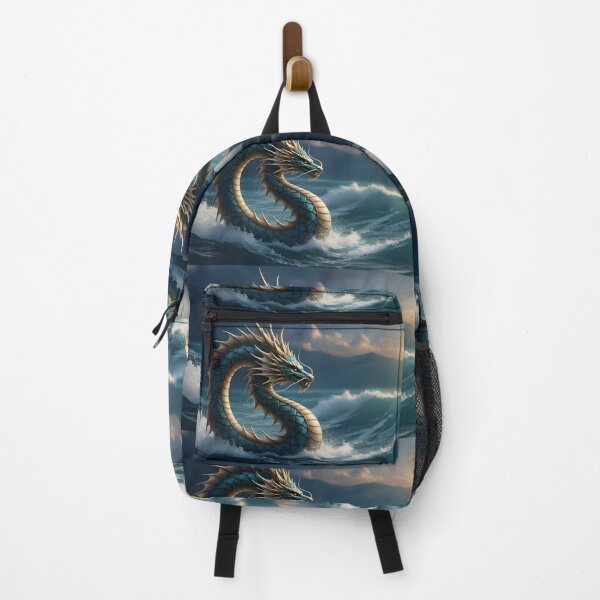 Item preview, Sea Dragon Ocean Fantasy Art | Mythical Creature Illustration | Blue Dragon Waves Artwork designed and sold by Bhaskar Digital Art.