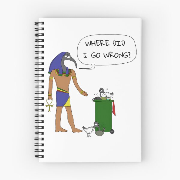 Item preview, Disappointed Egyptian God Cartoon And Trash Bin designed and sold by secludedartwork.
