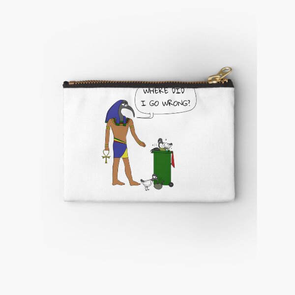 Item preview, Disappointed Egyptian God Cartoon And Trash Bin designed and sold by secludedartwork.