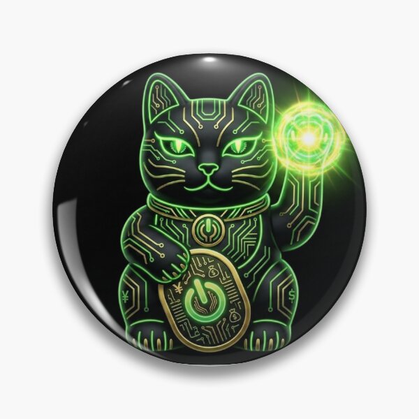 Item preview, Cyberpunk Lucky Cat Manifestation designed and sold by 无限丰富.
