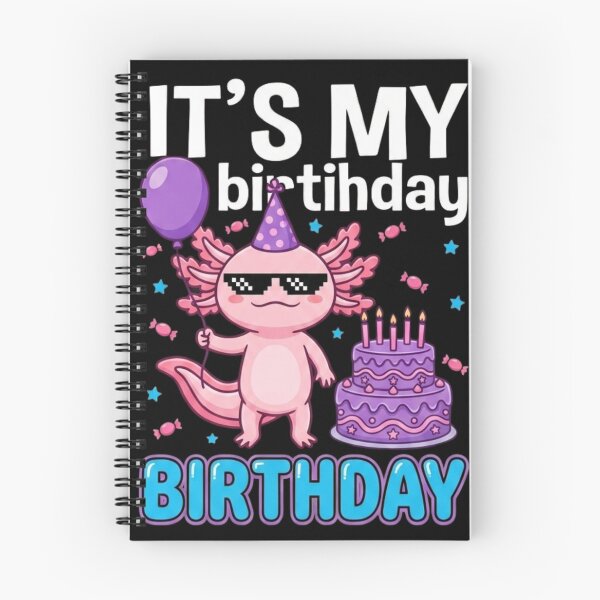Item preview, funny Its My Birthday PNG | Cute Axolotl Sublimation | Gamer Boy DTF | Kids Shirt Design designed and sold by HamadaArtivio1.
