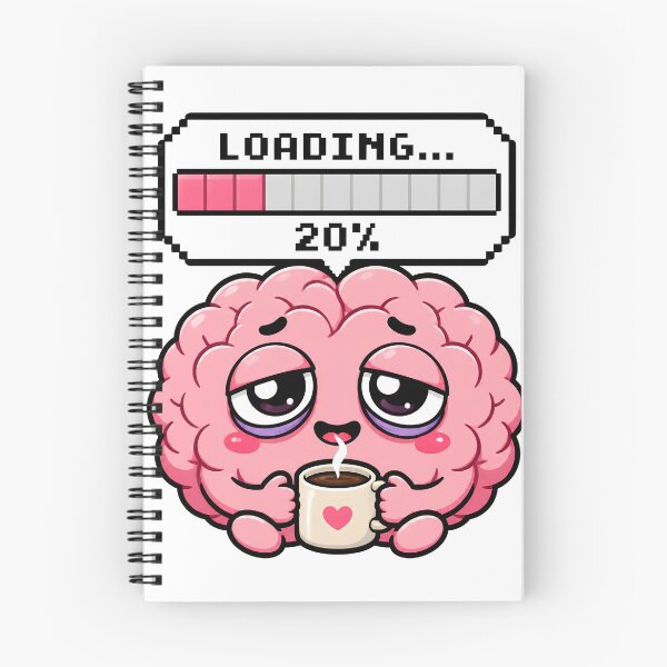 Item preview, Funny Brain Loading 20 Percent Coffee Mental Fatigue? designed and sold by Foxiquie | Creative Sticker Studio.