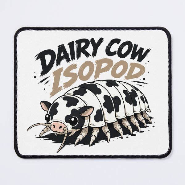 Item preview, Cute Dairy Cow Isopod Cartoon Illustration designed and sold by Abidel.