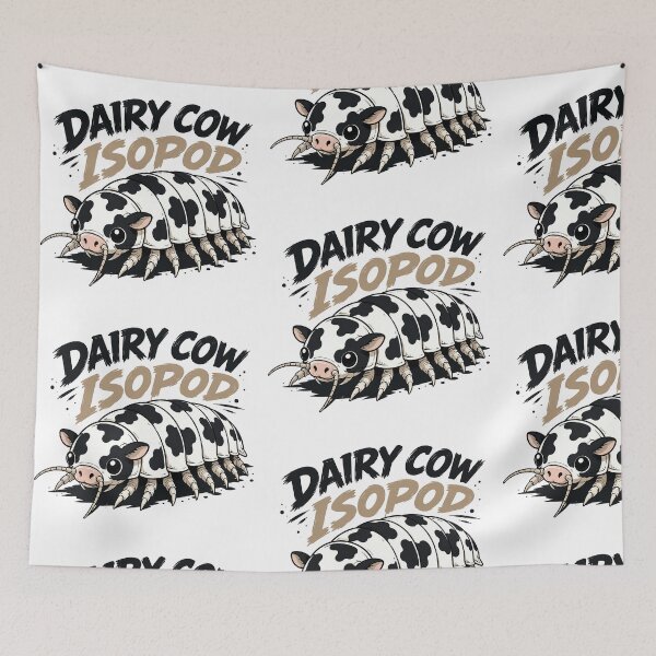 Item preview, Cute Dairy Cow Isopod Cartoon Illustration designed and sold by Abidel.