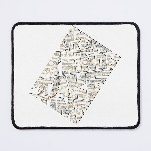 Item preview, Great Things Take Time - Diamond Pattern Typography Art designed and sold by vividthreads99.