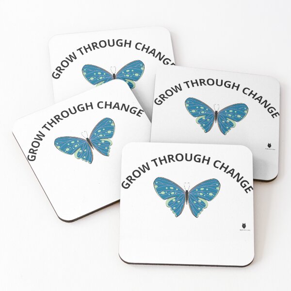 Item preview, GROW THROUGH CHANGE. | Inspirational Butterfly | Black Wolf Code designed and sold by Bwolf1956.