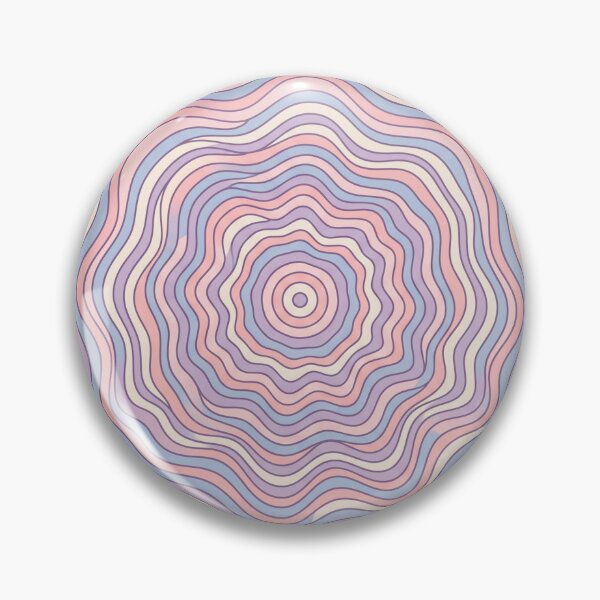 Item preview, Pastel Ripple Mandala Line Art Pattern | Hand Drawn Concentric Wave Design | Psychedelic Kaleidoscope Art designed and sold by Patterns Workshop.