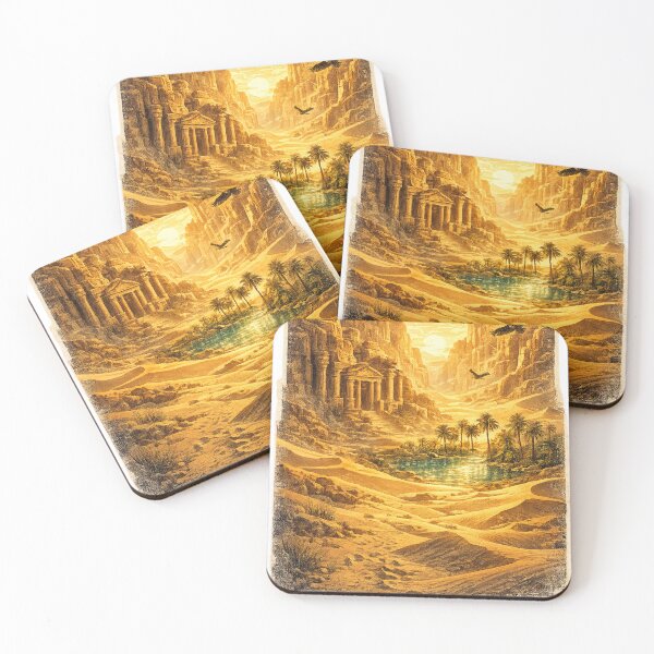 Item preview, Ancient Temple Ruins: Desert Oasis Classical Architecture Golden Hour designed and sold by irfanshikh.