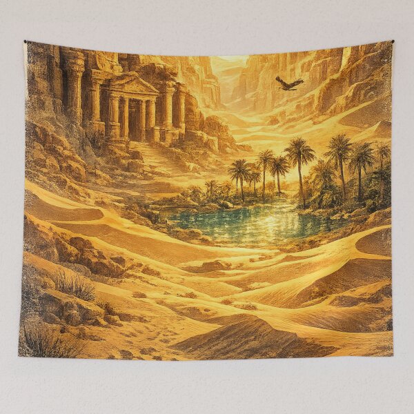 Item preview, Ancient Temple Ruins: Desert Oasis Classical Architecture Golden Hour designed and sold by irfanshikh.