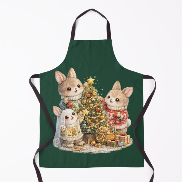 Item preview, Cute Rabbit Family Christmas Tree Watercolor – Kawaii Holiday Bunny Illustration designed and sold by MagicMakerPh.
