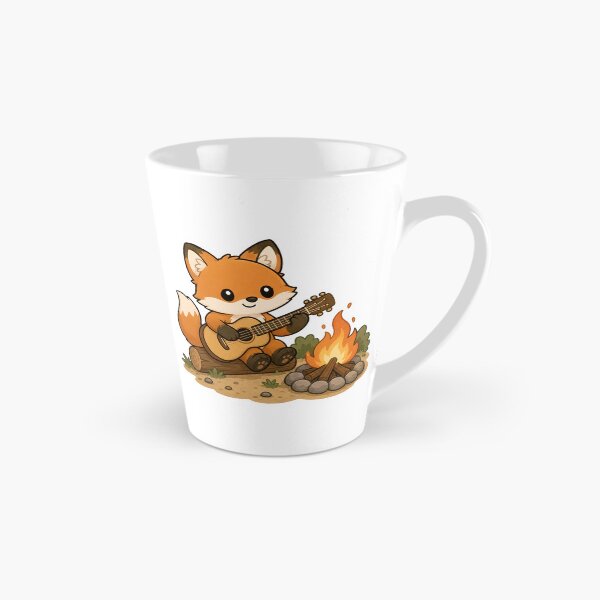 Item preview, Cute Fox Playing Guitar by the Campfire Sticker designed and sold by PawsGiggles.