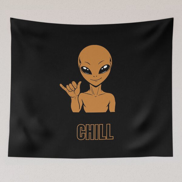 Item preview, ZORGO Signals Bronze Edition – Funny Alien Hand Gesture | Minimalist Space Character Sticker designed and sold by The-Visitors.