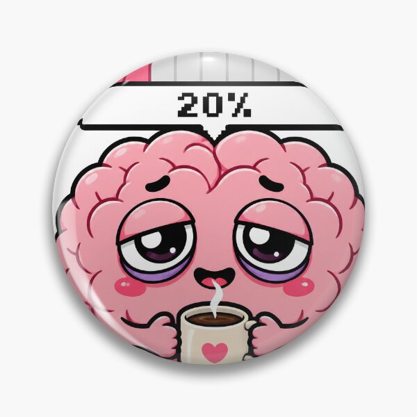 Item preview, Caffeine Required Funny Brain Loading Coffee Sticker designed and sold by Foxiquie | Creative Sticker Studio.