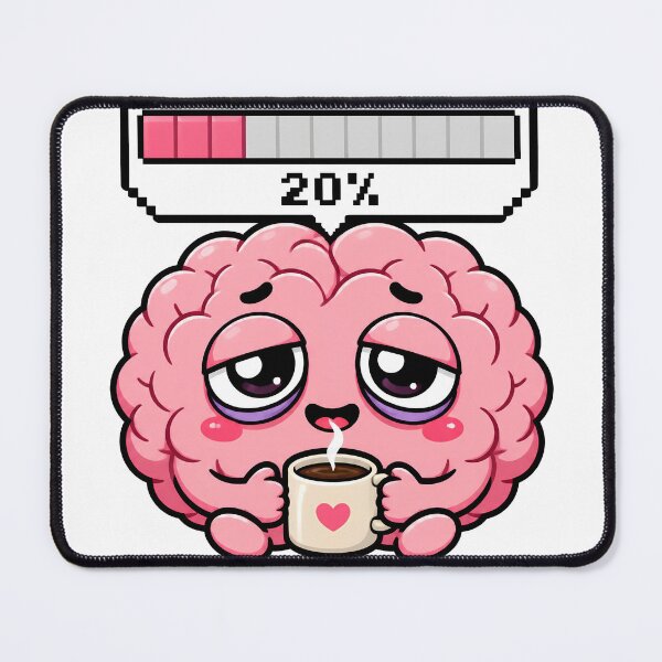 Item preview, Caffeine Required Funny Brain Loading Coffee Sticker designed and sold by Foxiquie | Creative Sticker Studio.