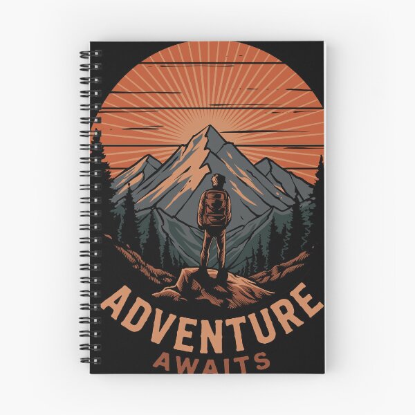 Item preview, Adventure Awaits Mountain Hiking Vintage Retro Outdoor T-Shirt Design designed and sold by phsycartwork.