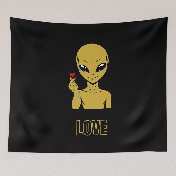 Item preview, ZORGO Signals Gold Edition – Funny Alien Hand Gesture | Minimalist Space Character Sticker designed and sold by The-Visitors.