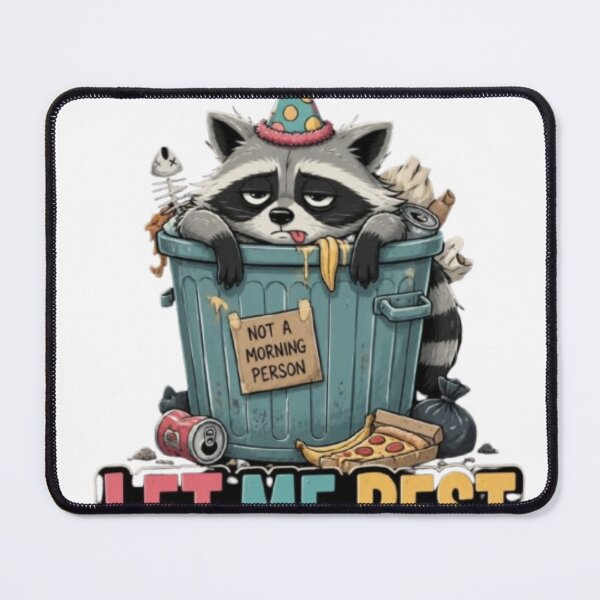 Item preview, Let Me Rest Funny Tired Raccoon In Trash Can designed and sold by Ankushpc.