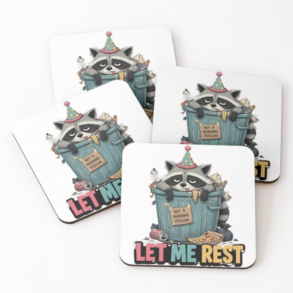 Item preview, Let Me Rest Funny Tired Raccoon In Trash Can designed and sold by Ankushpc.