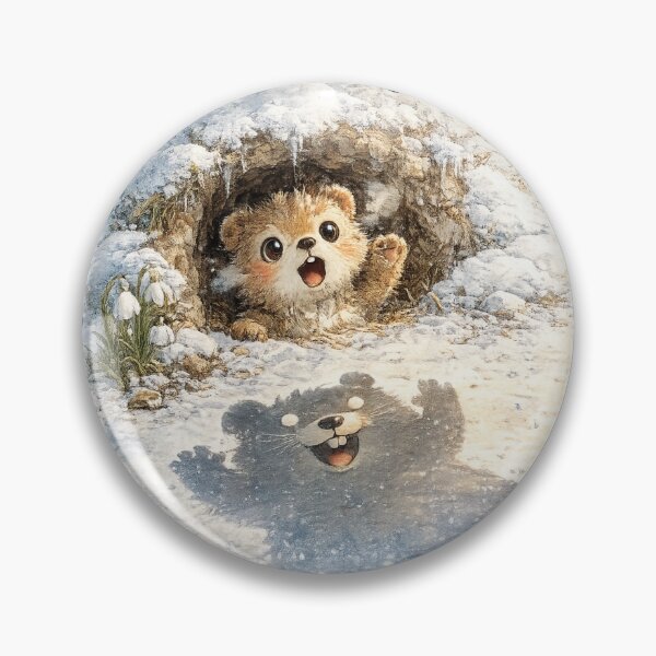 Item preview, Cute Groundhog Day Watercolor – Kawaii Groundhog with Funny Shadow Illustration designed and sold by MagicMakerPh.