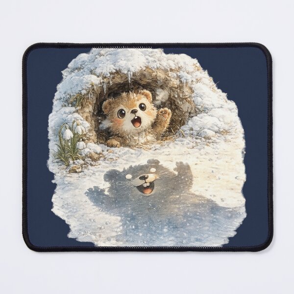 Item preview, Cute Groundhog Day Watercolor – Kawaii Groundhog with Funny Shadow Illustration designed and sold by MagicMakerPh.