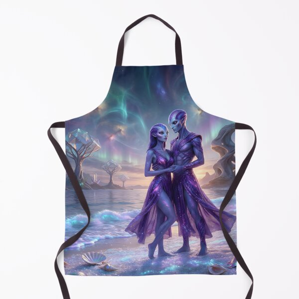 Item preview, Alien Couple on Fantasy Beach designed and sold by Roanemermaid.