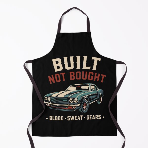 Item preview, Built Not Bought Classic Muscle Car Vintage Retro Mechanic T-Shirt Design designed and sold by phsycartwork.